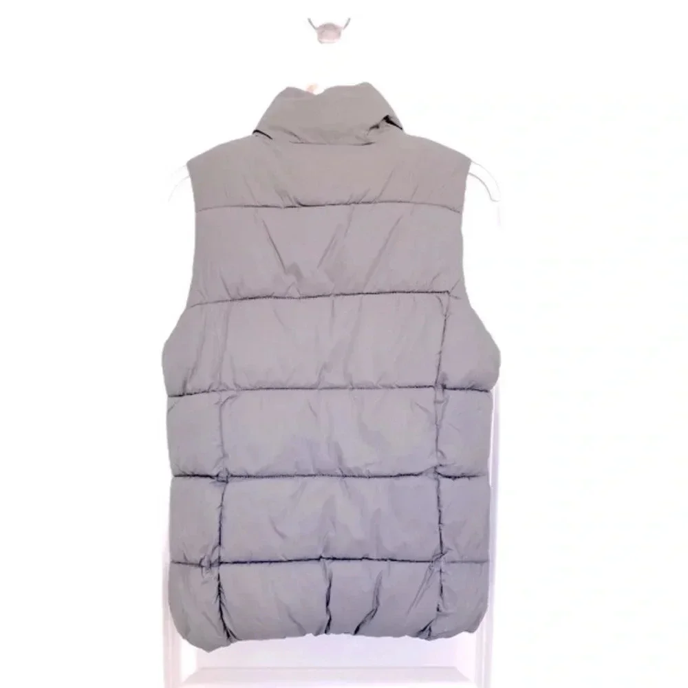 Old Navy Kids Frost-Free Water-Resistant Puffer Vest Dark Gray Medium 8